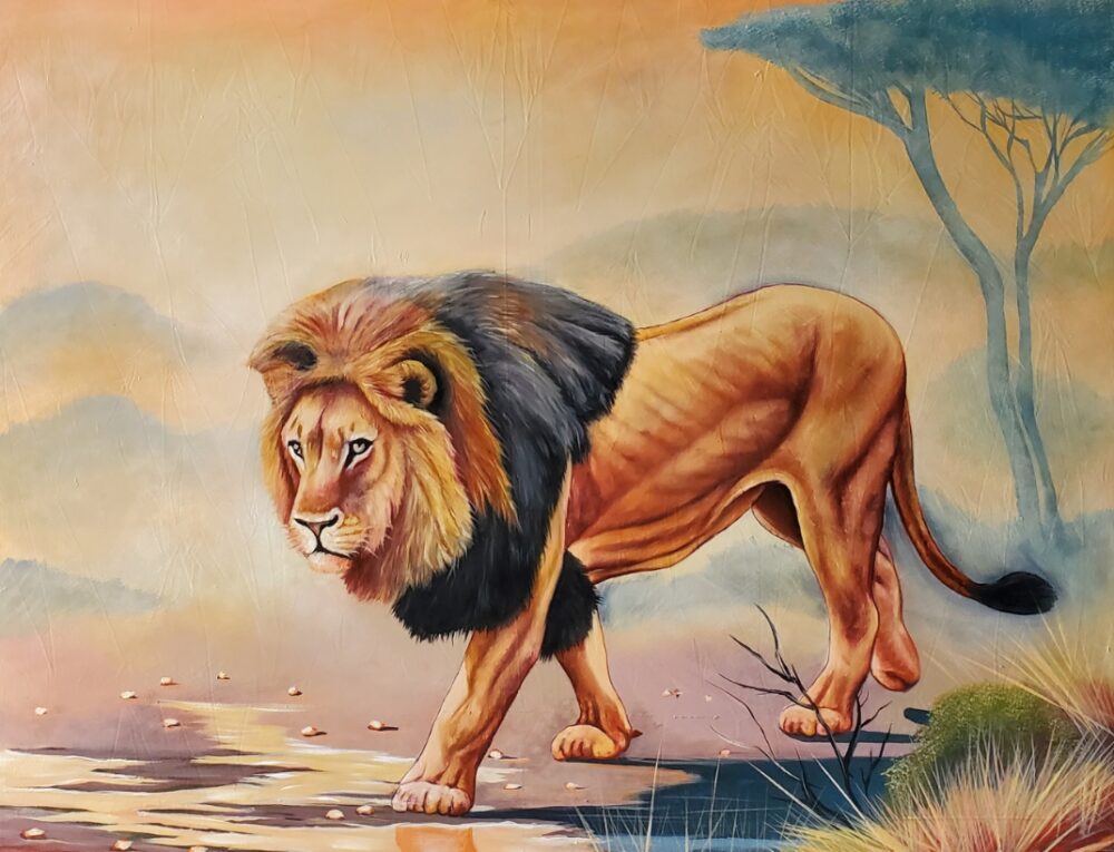 barbary lion-big cats. wall art for living rooms. Nature art.