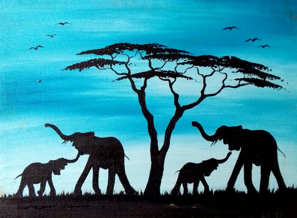 cute animals- african art