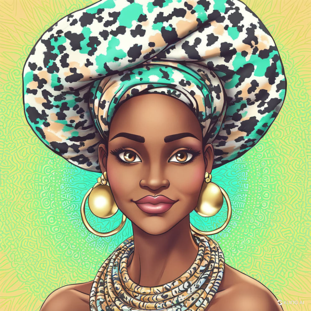 African women digital art print inspired by jcpenny portraits.